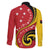 Papua New Guinea 50th Independence Anniversary Family Matching Summer Maxi Dress and Hawaiian Shirt Special Style Red Version - Polynesian Pride