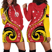 Papua New Guinea 50th Independence Anniversary Hoodie Dress Special Style Red Version - Polynesian Pride