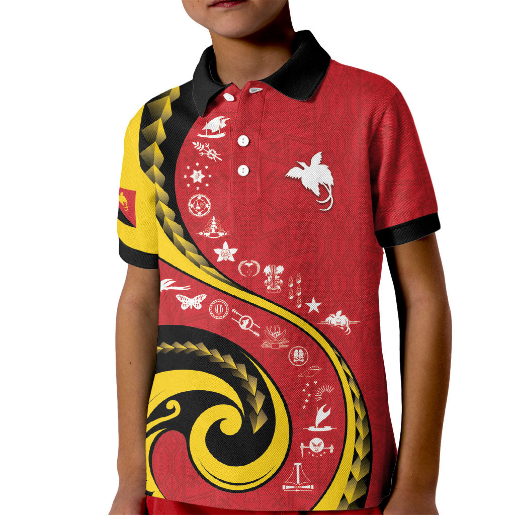 Papua New Guinea Independence Kid Polo Shirt Special Style Red Version LT05 Kid Red - Polynesian Pride