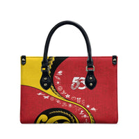 Papua New Guinea 50th Independence Anniversary Leather Bag Special Style Red Version - Polynesian Pride
