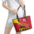 Papua New Guinea 50th Independence Anniversary Leather Tote Bag Special Style Red Version - Polynesian Pride
