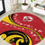 Papua New Guinea 50th Independence Anniversary Round Carpet Special Style Red Version - Polynesian Pride