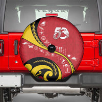 Papua New Guinea 50th Independence Anniversary Spare Tire Cover Special Style Red Version - Polynesian Pride