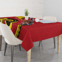 Papua New Guinea 50th Independence Anniversary Tablecloth Special Style Red Version - Polynesian Pride