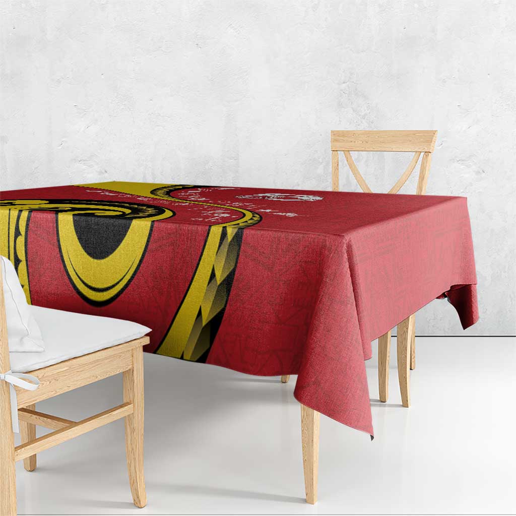 Papua New Guinea 50th Independence Anniversary Tablecloth Special Style Red Version - Polynesian Pride