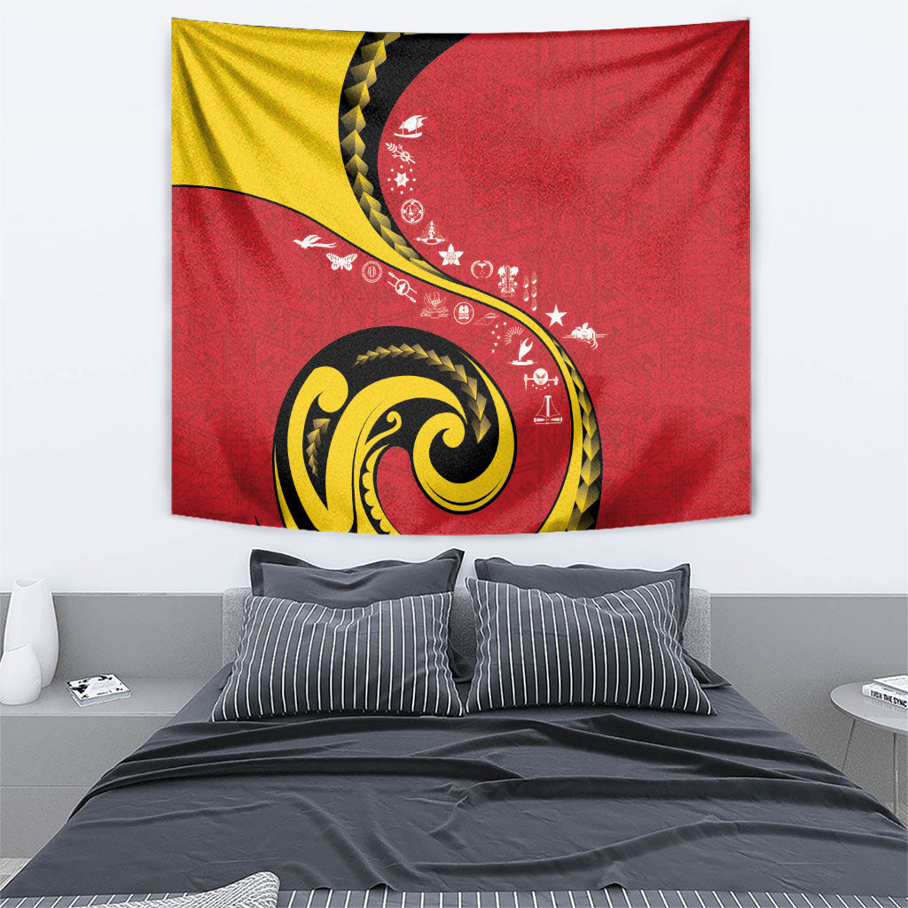Papua New Guinea Independence Tapestry Special Style Red Version LT05 - Polynesian Pride