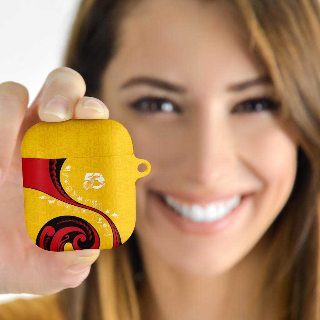 Papua New Guinea 50th Independence Anniversary AirPods Case Special Style Yellow Version - Polynesian Pride