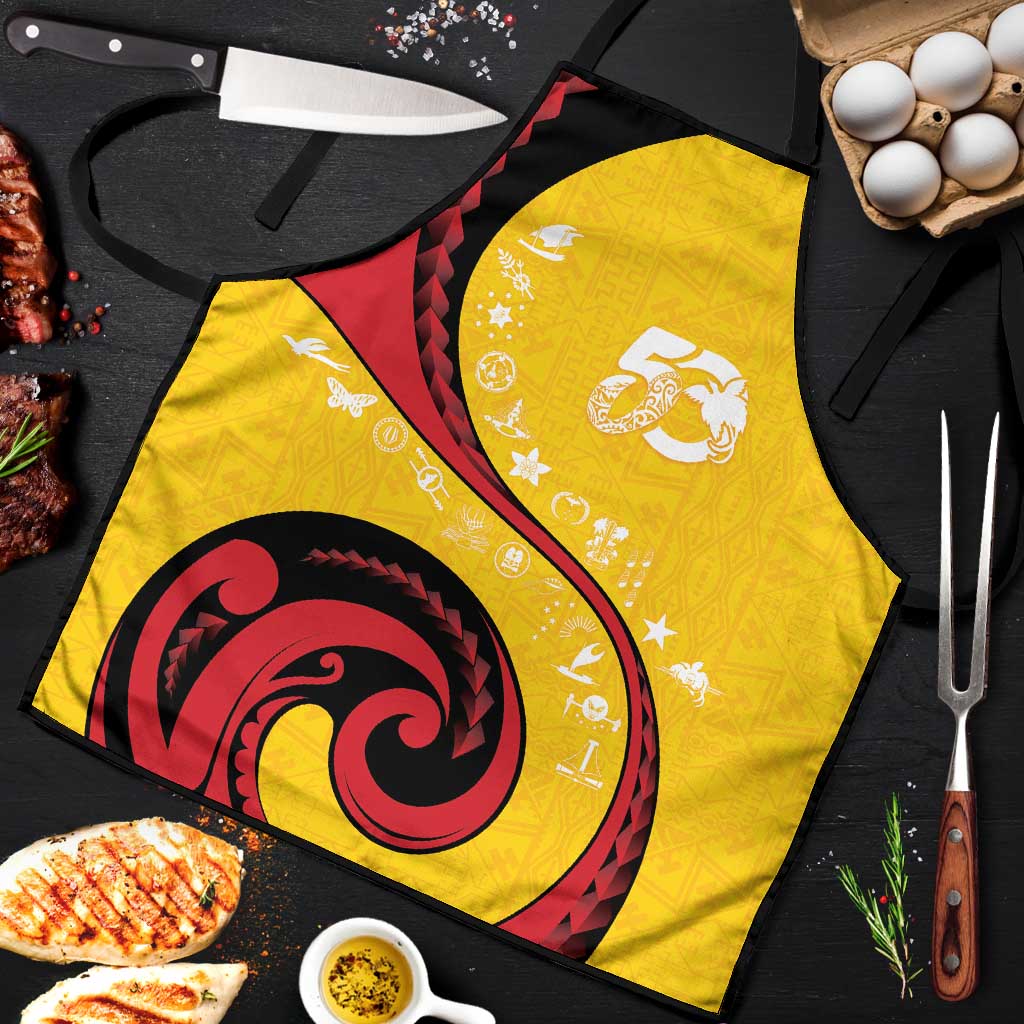 Papua New Guinea 50th Independence Anniversary Apron Special Style Yellow Version - Polynesian Pride