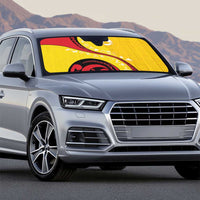 Papua New Guinea 50th Independence Anniversary Auto Sun Shade Special Style Yellow Version - Polynesian Pride