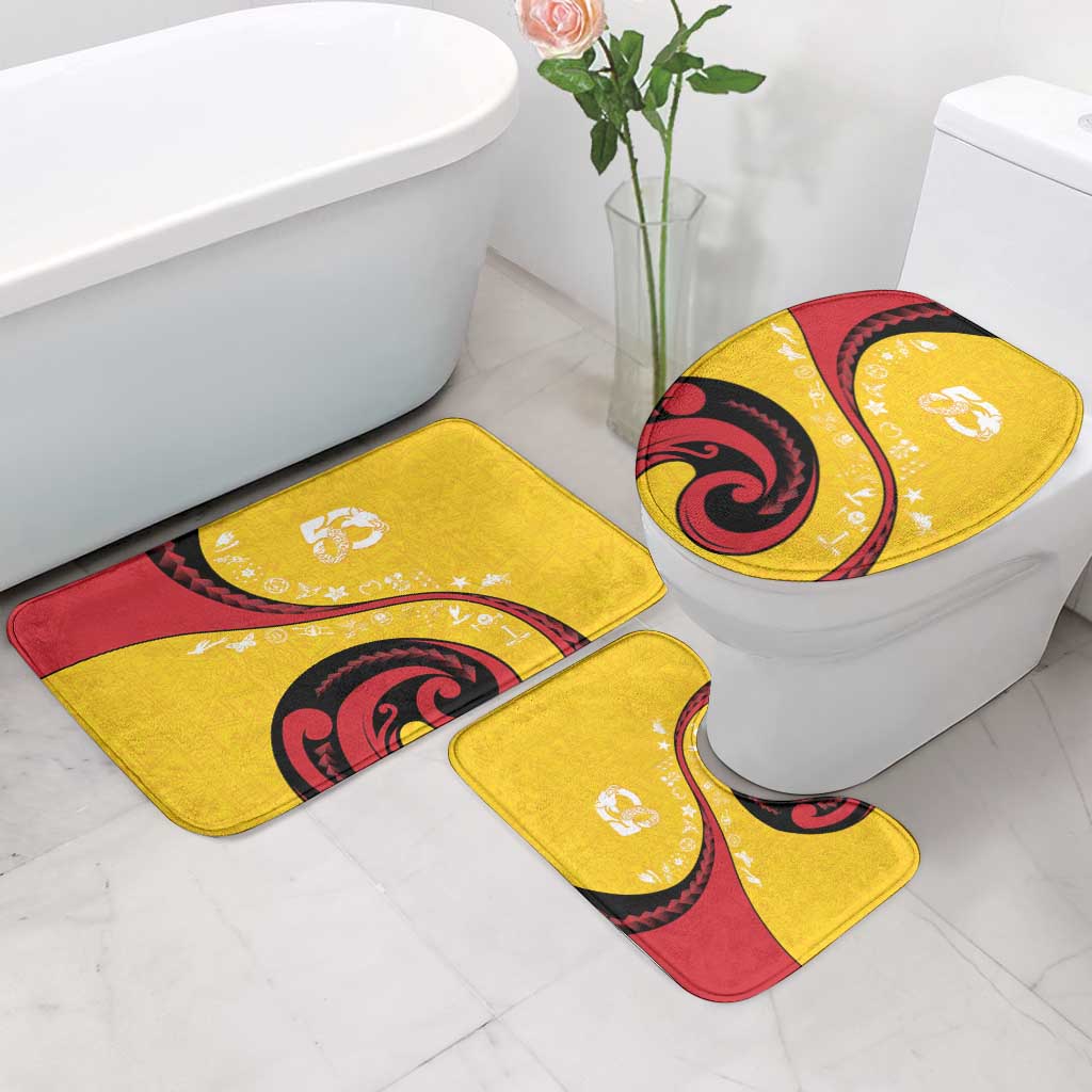 Papua New Guinea 50th Independence Anniversary Bathroom Set Special Style Yellow Version - Polynesian Pride