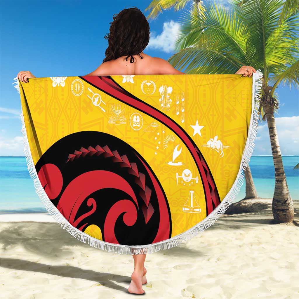 Papua New Guinea 50th Independence Anniversary Beach Blanket Special Style Yellow Version - Polynesian Pride