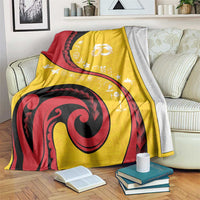 Papua New Guinea 50th Independence Anniversary Blanket Special Style Yellow Version - Polynesian Pride
