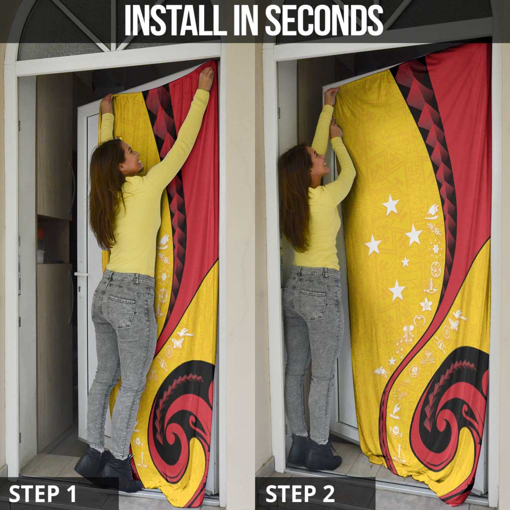 Papua New Guinea 50th Independence Anniversary Door Cover Special Style Yellow Version - Polynesian Pride