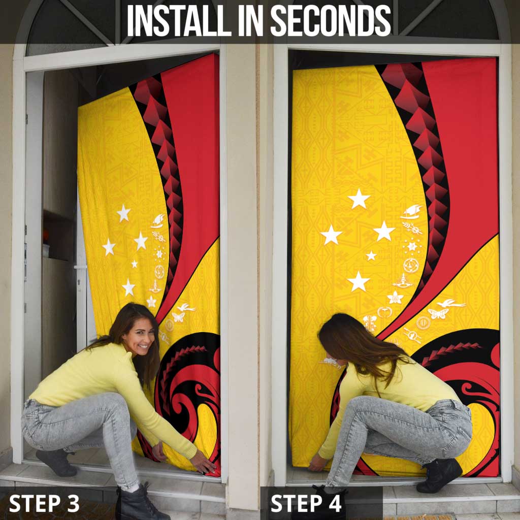 Papua New Guinea 50th Independence Anniversary Door Cover Special Style Yellow Version - Polynesian Pride