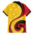 Papua New Guinea 50th Independence Anniversary Family Matching Summer Maxi Dress and Hawaiian Shirt Special Style Yellow Version - Polynesian Pride