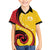 Papua New Guinea 50th Independence Anniversary Family Matching Summer Maxi Dress and Hawaiian Shirt Special Style Yellow Version - Polynesian Pride