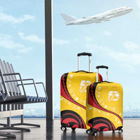 Papua New Guinea 50th Independence Anniversary Luggage Cover Special Style Yellow Version - Polynesian Pride