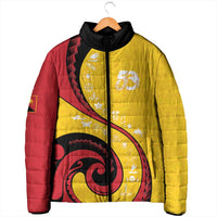 Papua New Guinea 50th Independence Anniversary Padded Jacket Special Style Yellow Version - Polynesian Pride