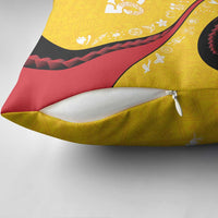 Papua New Guinea 50th Independence Anniversary Pillow Cover Special Style Yellow Version - Polynesian Pride