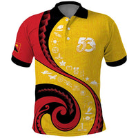 Papua New Guinea 50th Independence Anniversary Polo Shirt Special Style Yellow Version - Polynesian Pride
