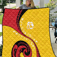 Papua New Guinea 50th Independence Anniversary Quilt Special Style Yellow Version - Polynesian Pride