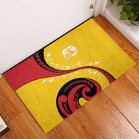 Papua New Guinea 50th Independence Anniversary Rubber Doormat Special Style Yellow Version - Polynesian Pride