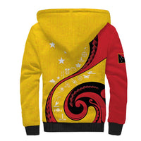 Papua New Guinea 50th Independence Anniversary Sherpa Hoodie Special Style Yellow Version - Polynesian Pride