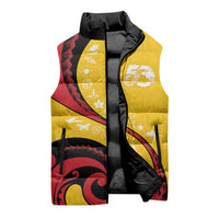 Papua New Guinea 50th Independence Anniversary Sleeveless Puffer Jacket Special Style Yellow Version - Polynesian Pride