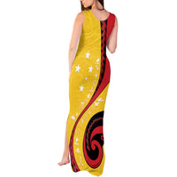 Papua New Guinea 50th Independence Anniversary Tank Maxi Dress Special Style Yellow Version - Polynesian Pride