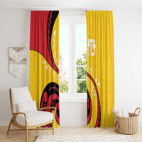 Papua New Guinea 50th Independence Anniversary Window Curtain Special Style Yellow Version - Polynesian Pride