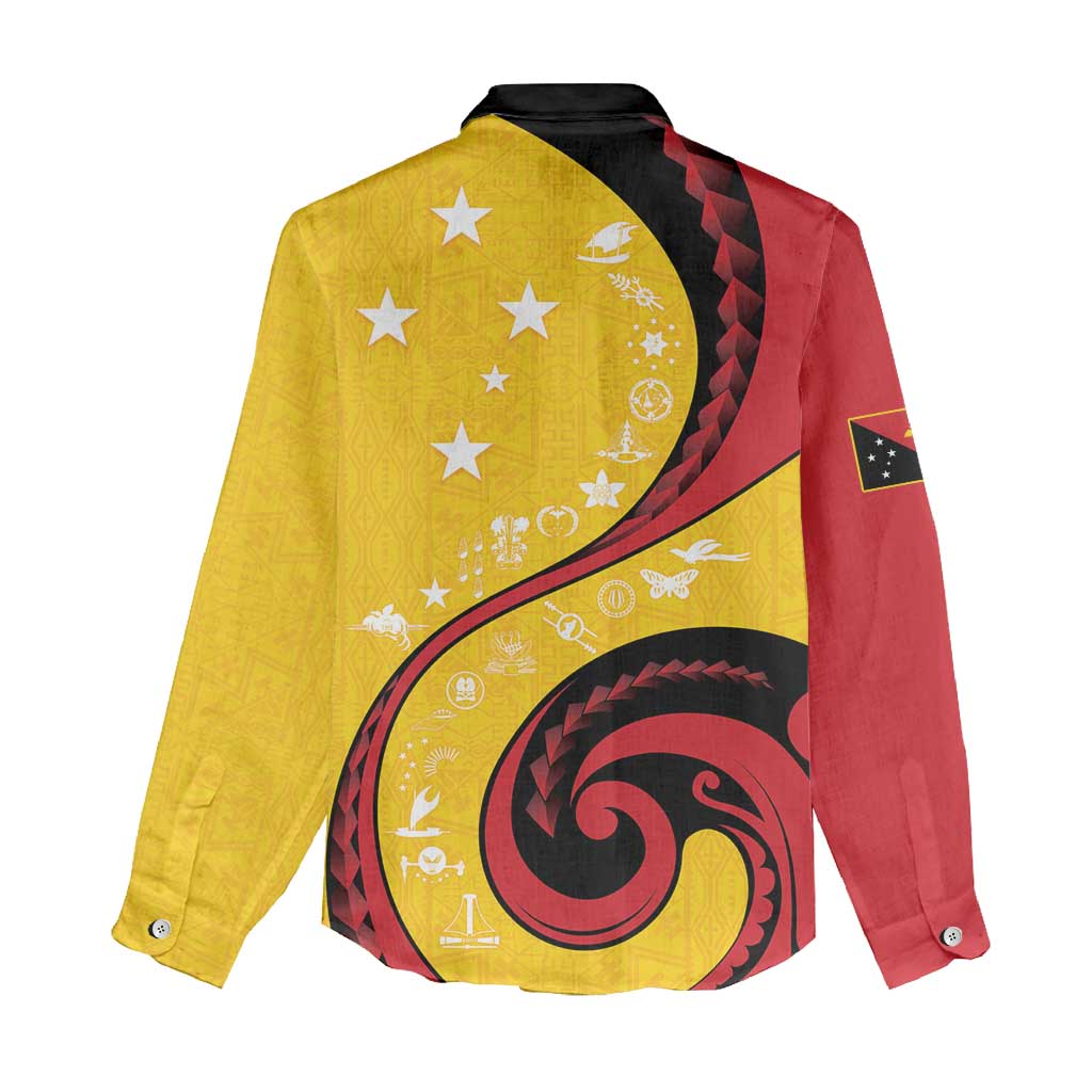 Papua New Guinea 50th Independence Anniversary Women Casual Shirt Special Style Yellow Version - Polynesian Pride