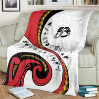 Papua New Guinea 50th Independence Anniversary Blanket Special Style White Version - Polynesian Pride