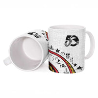 Papua New Guinea 50th Independence Anniversary Ceramic Mug Special Style White Version - Polynesian Pride