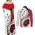Papua New Guinea 50th Independence Anniversary Couples Matching Off Shoulder Maxi Dress and Long Sleeve Button Shirt Special Style White Version - Polynesian Pride