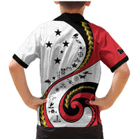 Papua New Guinea 50th Independence Anniversary Family Matching Mermaid Dress and Hawaiian Shirt Special Style White Version - Polynesian Pride