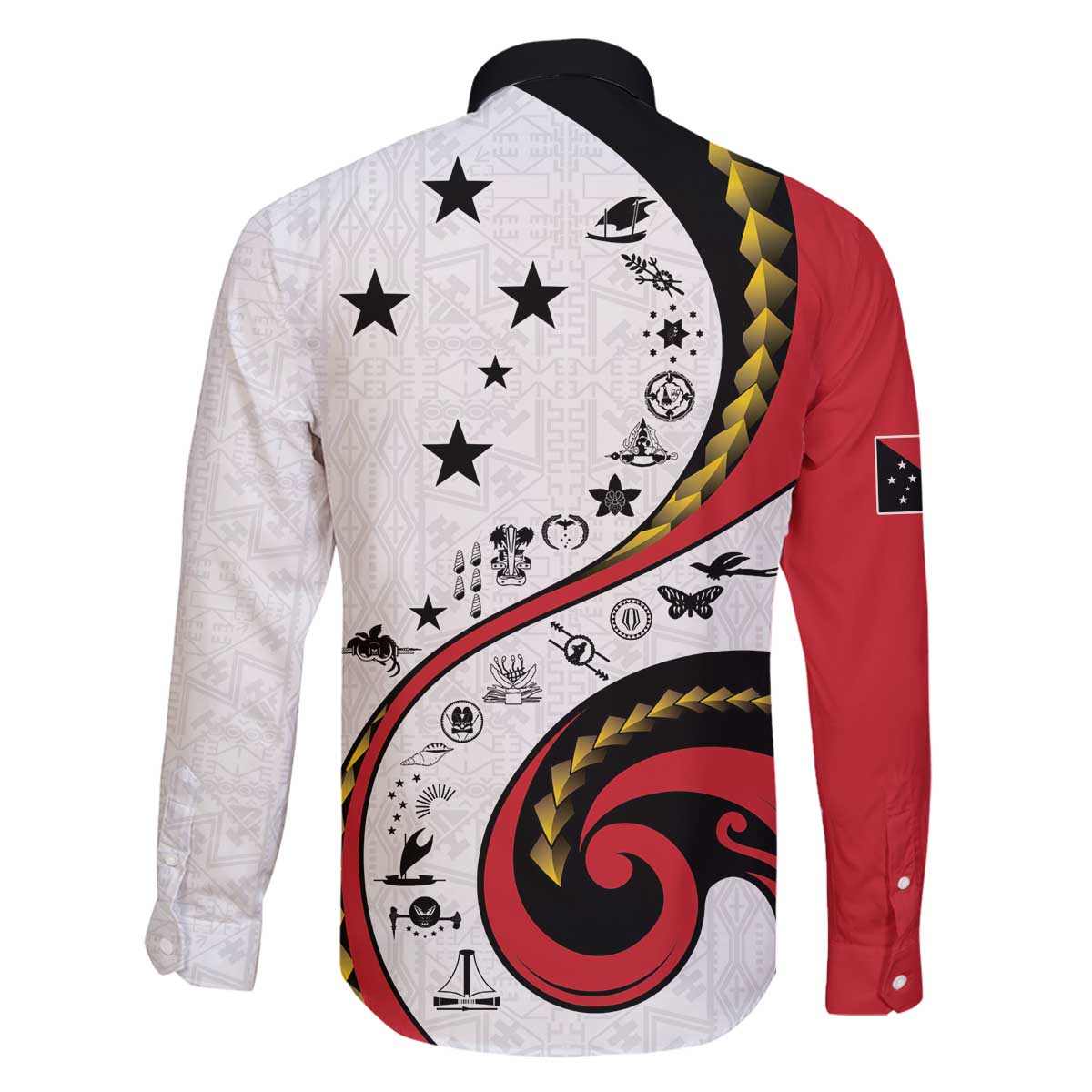 Papua New Guinea 50th Independence Anniversary Family Matching Off The Shoulder Long Sleeve Dress and Hawaiian Shirt Special Style White Version - Polynesian Pride