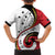 Papua New Guinea 50th Independence Anniversary Family Matching Off Shoulder Short Dress and Hawaiian Shirt Special Style White Version - Polynesian Pride