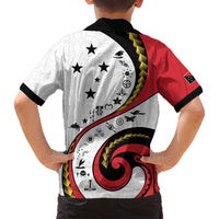 Papua New Guinea 50th Independence Anniversary Family Matching Tank Maxi Dress and Hawaiian Shirt Special Style White Version - Polynesian Pride