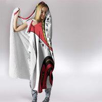 Papua New Guinea 50th Independence Anniversary Hooded Blanket Special Style White Version - Polynesian Pride