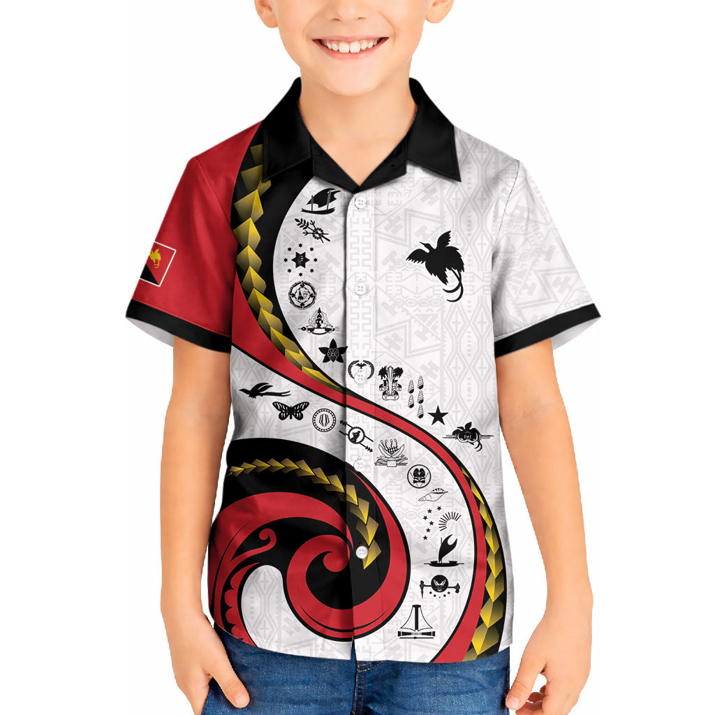 Papua New Guinea Independence Kid Hawaiian Shirt Special Style White Version LT05 Kid White - Polynesian Pride