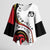 Papua New Guinea 50th Independence Anniversary Kimono Sleeve Blouse Special Style White Version - Polynesian Pride