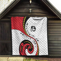 Papua New Guinea 50th Independence Anniversary Quilt Special Style White Version - Polynesian Pride