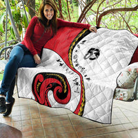 Papua New Guinea 50th Independence Anniversary Quilt Special Style White Version - Polynesian Pride