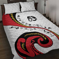 Papua New Guinea 50th Independence Anniversary Quilt Bed Set Special Style White Version - Polynesian Pride