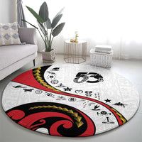 Papua New Guinea 50th Independence Anniversary Round Carpet Special Style White Version - Polynesian Pride