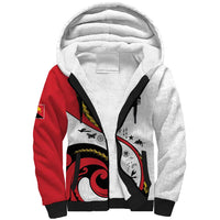 Papua New Guinea 50th Independence Anniversary Sherpa Hoodie Special Style White Version - Polynesian Pride