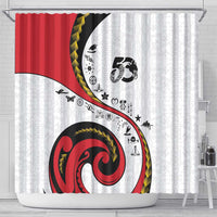 Papua New Guinea 50th Independence Anniversary Shower Curtain Special Style White Version - Polynesian Pride