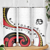 Papua New Guinea 50th Independence Anniversary Skinny Tumbler Special Style White Version - Polynesian Pride