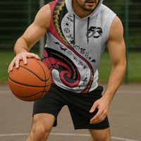 Papua New Guinea 50th Independence Anniversary Sleeveless Hoodie Special Style White Version - Polynesian Pride