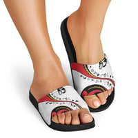 Papua New Guinea 50th Independence Anniversary Slide Sandals Special Style White Version - Polynesian Pride